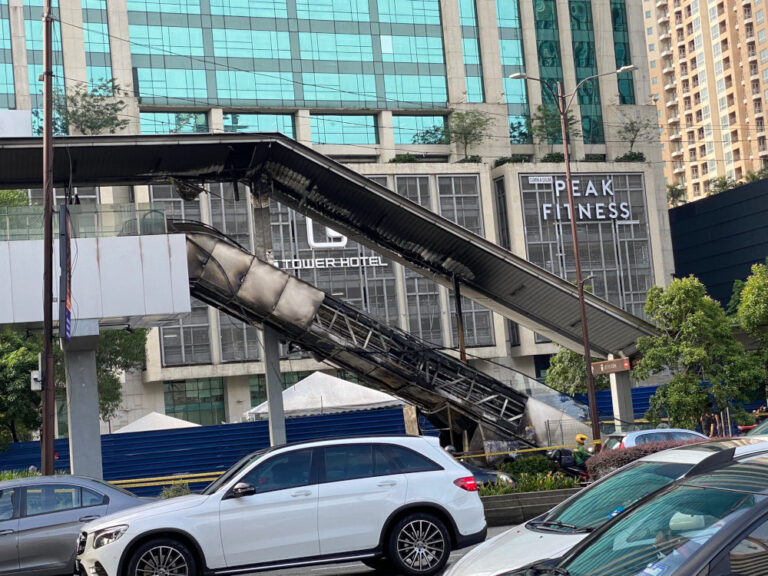 Early morning blaze damages escalator at Ampang Park LRT station; Rapid Rail issues clarification saying doesn’t own or maintain it