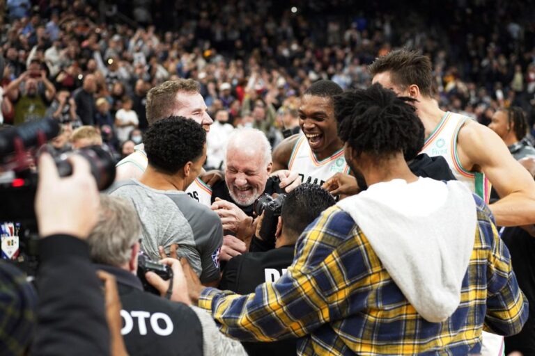 LeBron’s 50 leads Lakers victory as ‘Pop’ sets NBA win mark