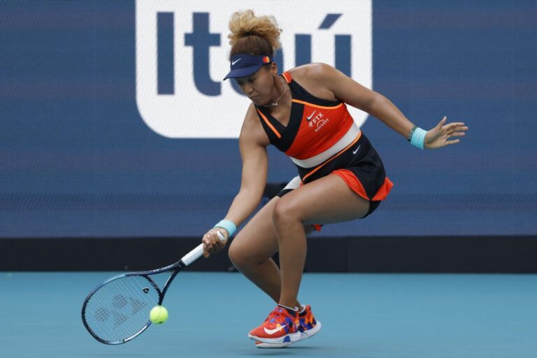Tearful Osaka rallies past Bencic to reach Miami Open final