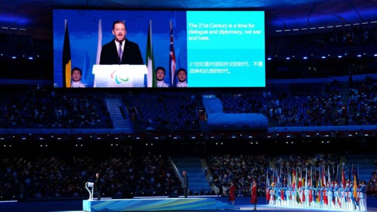 Paralympic Committee asks Beijing why anti-war speech censored