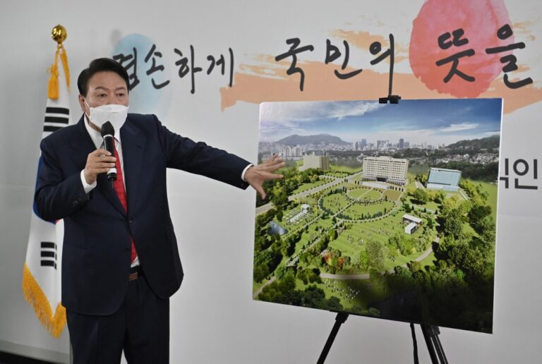 S.Korea’s Yoon says he will move presidential office to defence ministry