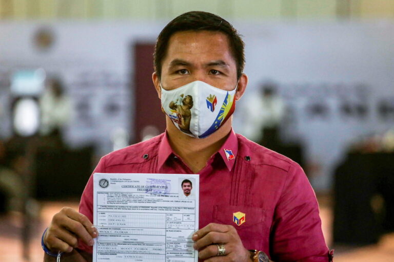 Philippines’ Pacquiao says he is not to be counted out of presidential race