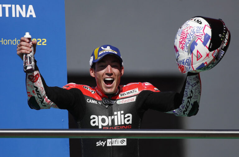 Tearful Aleix Espargaro wins first MotoGP race at 200th attempt