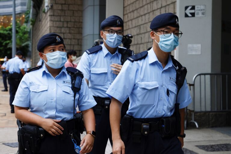 Hong Kong police arrest six for sedition over court 'nuisance'