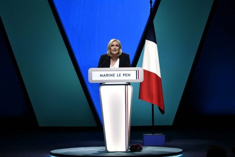 France’s Le Pen strives to build on ratings boost to further detoxify her image