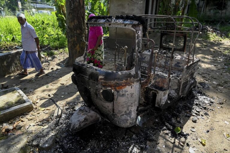 Sri Lanka PM expects police to investigate after anti-government protests turn deadly