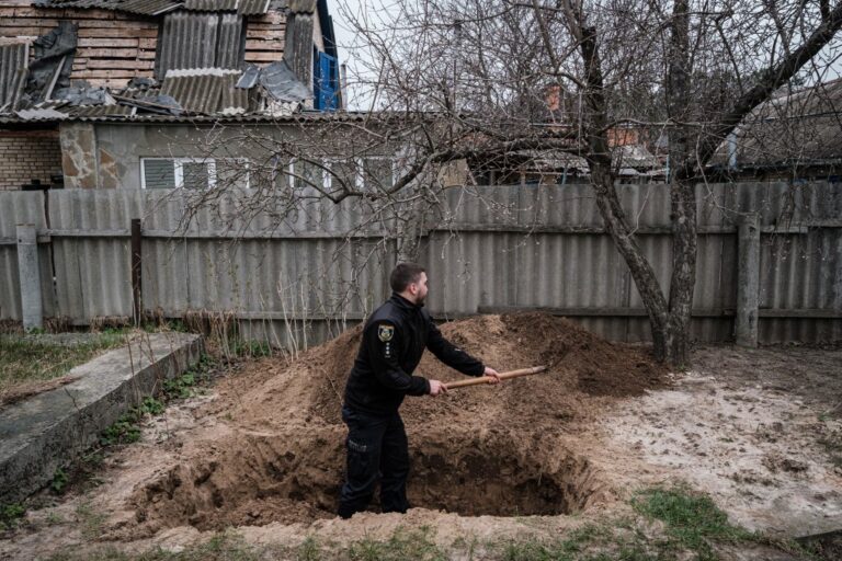 In Bucha’s morgue, autopsies begin on the victims of war