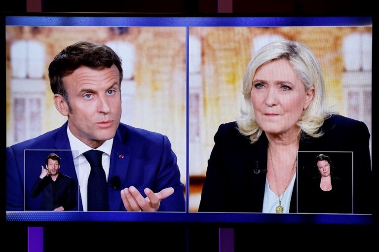 Le Pen, Macron in bitter clash ahead of tight French election