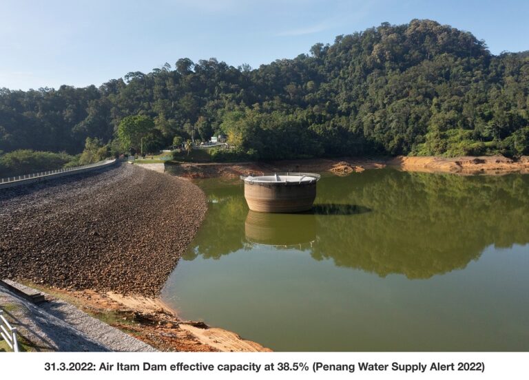 Penang water authority says Air Itam Dam reserves at alert level, warns consumers to conserve water