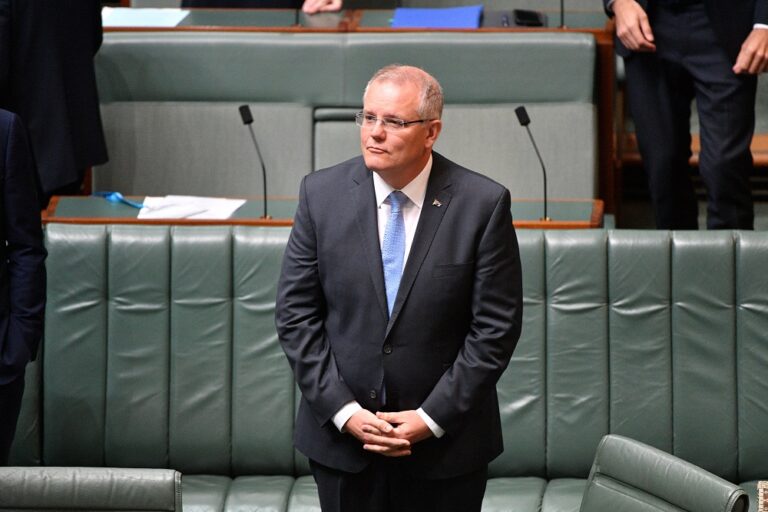 Australian leader, facing election, decries China’s interference