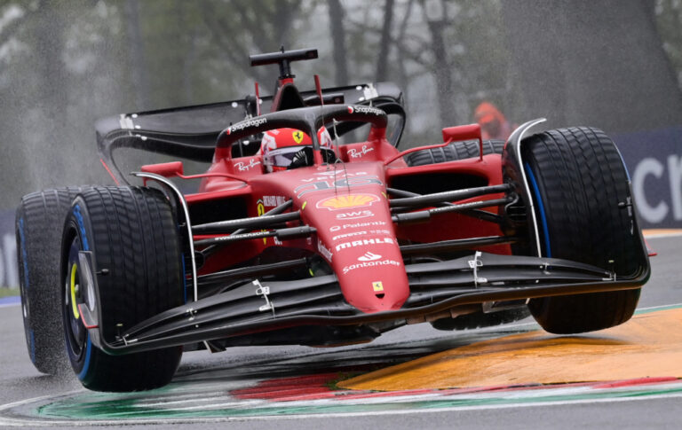 Ferrari duo revel in rain for Emilia Romagna practice