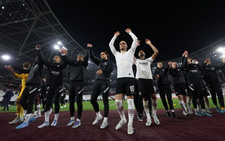 Frankfurt take control against West Ham in Europa semi-final