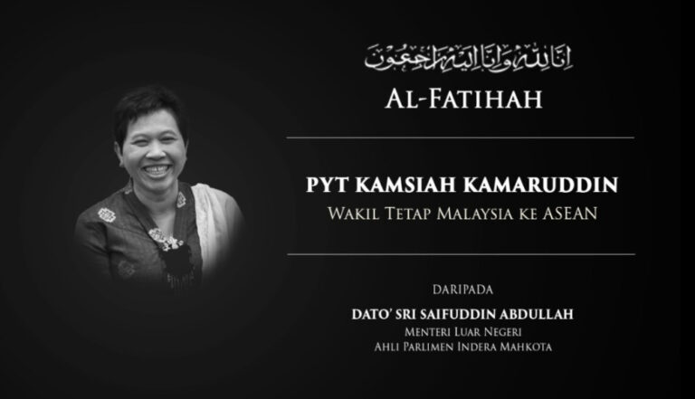 Remains of Malaysia’s permanent rep to Asean to be brought home tonight