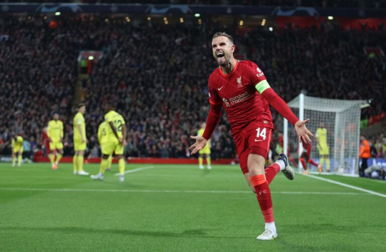 Liverpool roll over Villarreal to put one foot in Champions League final