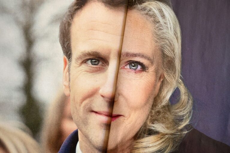 Macron targets Le Pen as election lead narrows