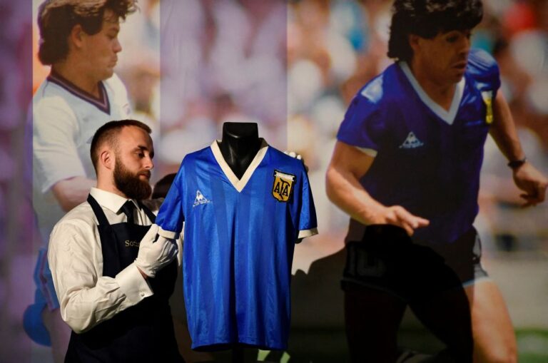 Maradona shirt auction opens with bid of US$5m