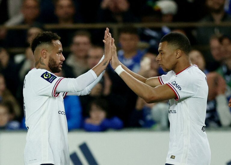 Mbappe bags brace as PSG held by Strasbourg