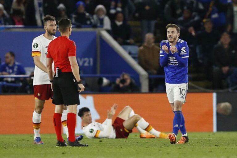 Roma hold Leicester, Feyenoord edge Marseille in Conference League semis