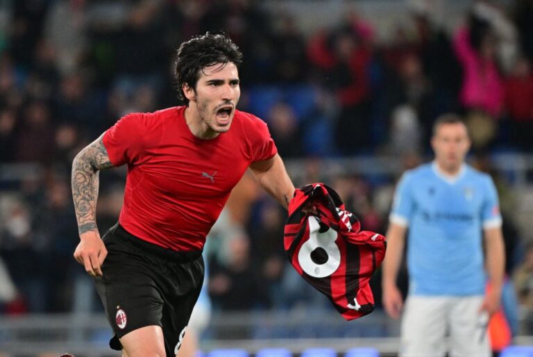 Tonali sends Milan back to summit with last-gasp winner at Lazio