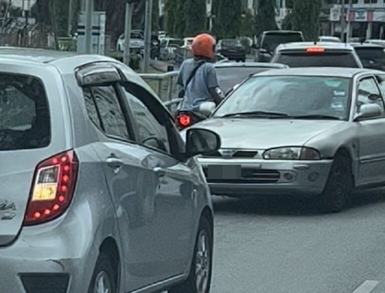 Kuching cops tracking down driver, owner of vehicle driven against traffic flow at Jalan Kwong Lee Bank