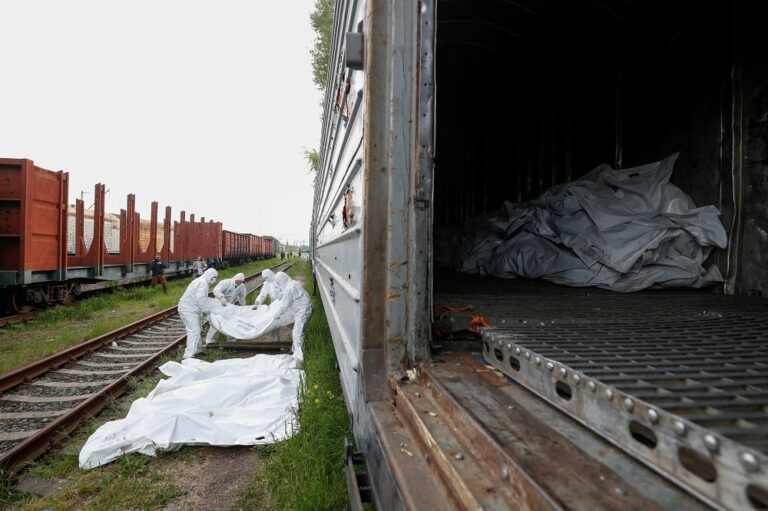 Ukraine collects Russian dead as war rages on multiple fronts