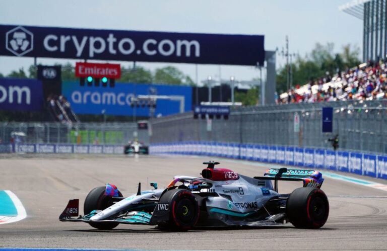Russell puts Mercedes back on top in Miami practice
