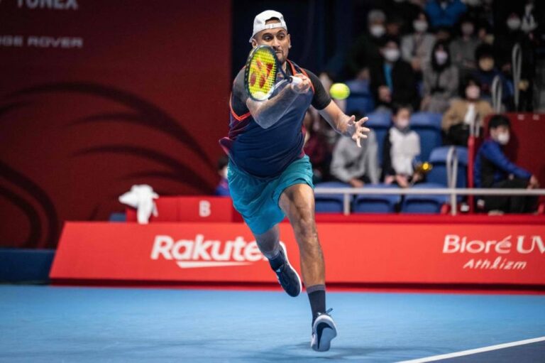 Kyrgios retires from Japan Open with knee trouble