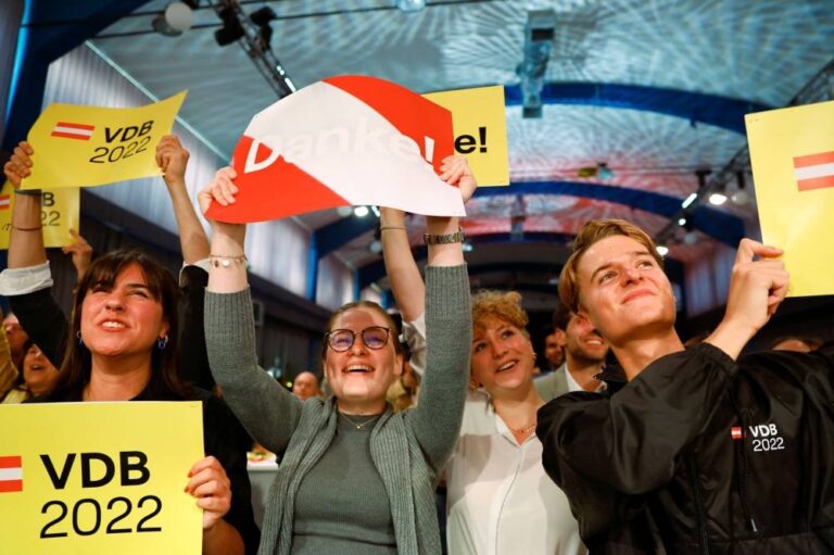 Austrian president secures re-election in first round, projections show
