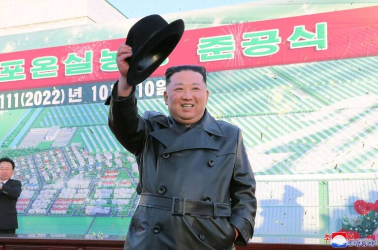 N.Korea’s Kim touts new large greenhouse farm built on ex-missile test site