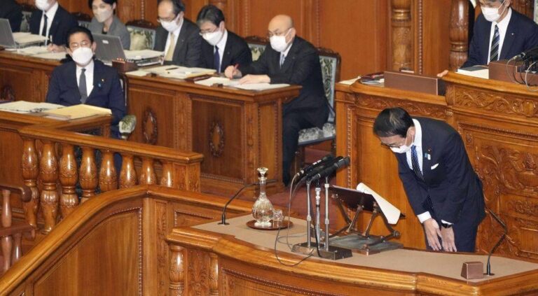 Japan’s justice minister resigns after death penalty quip