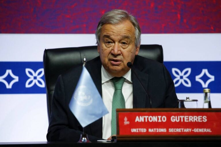 UN chief urges G20 nations to work together on climate