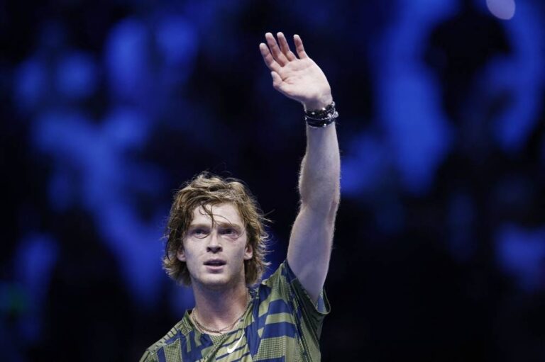 Rublev battles back to down Medvedev in ATP Finals opener