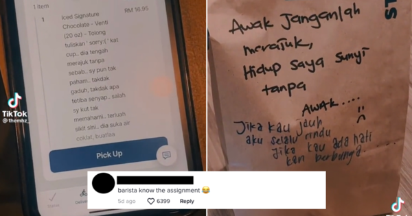 Starbucks Barista Helps Write Long Apology For Customer To His Girlfriend On Delivery Bag