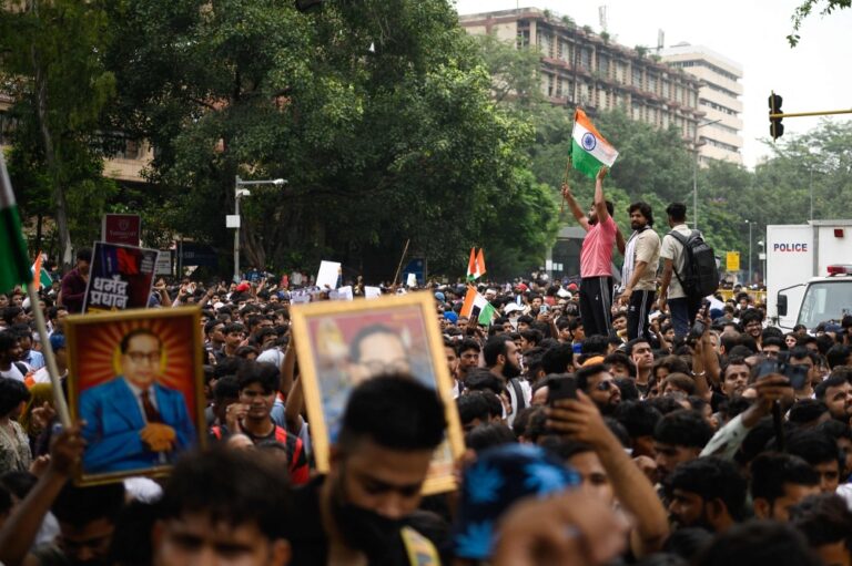 India police baton-charge students as exam protest turns chaotic