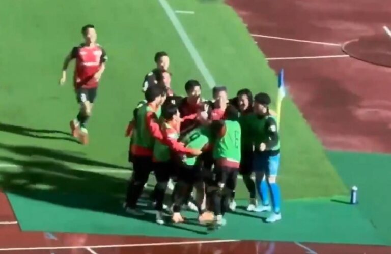 Japan football legend ‘King Kazu’, 59, finds the net again as Fukushima United run riot (VIDEO)