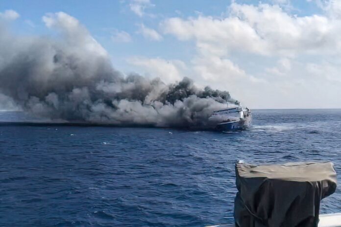 Indonesia ferry blaze off Surabaya leaves five dead, 41 missing