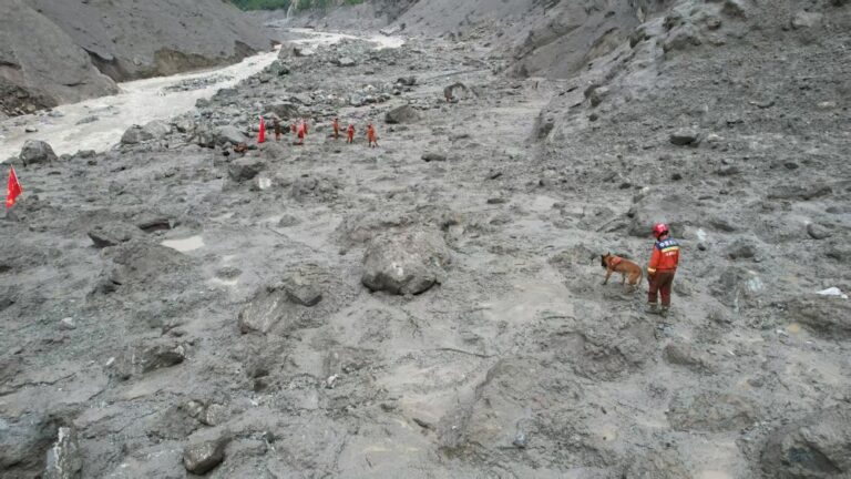 New landslide forms lake near Tibet border, forcing rescuers to move