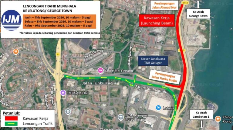 Night closures on Tun Dr Lim Chong Eu Expressway in Penang from Sept 7 to 9