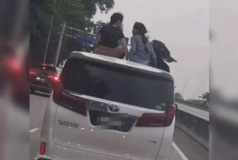 Ipoh police probe viral video of two children sitting on roof of moving MPV