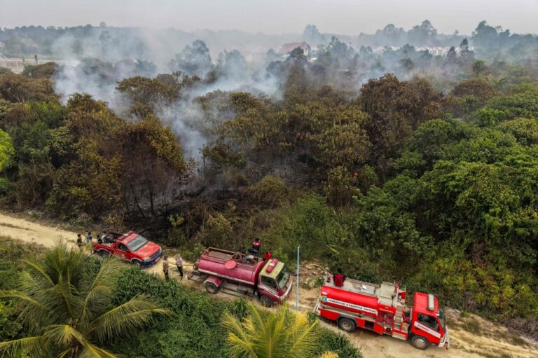 Indonesia conducts water bombing to contain wildfires near future capital Nusantara
