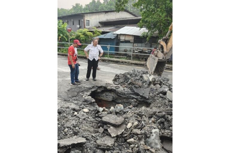 Kuching South mayor reminds owners to seek approval for structures over drains after Jalan Mendu collapse