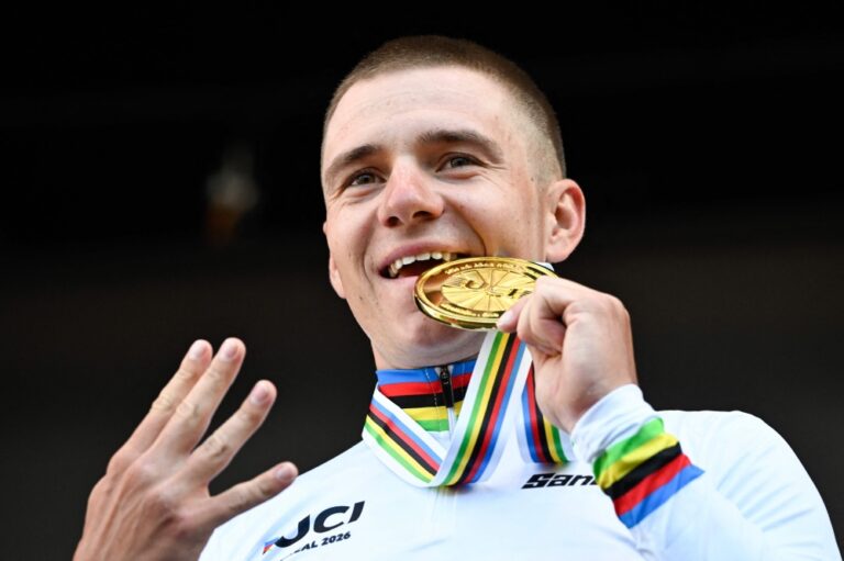 Olympic champion cyclist Evenepoel wins record fourth straight world time-trial title