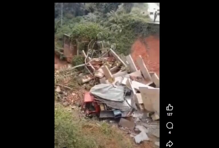 Narrow escape for couple after lorry plunges into ravine at Hulu Terengganu landslide