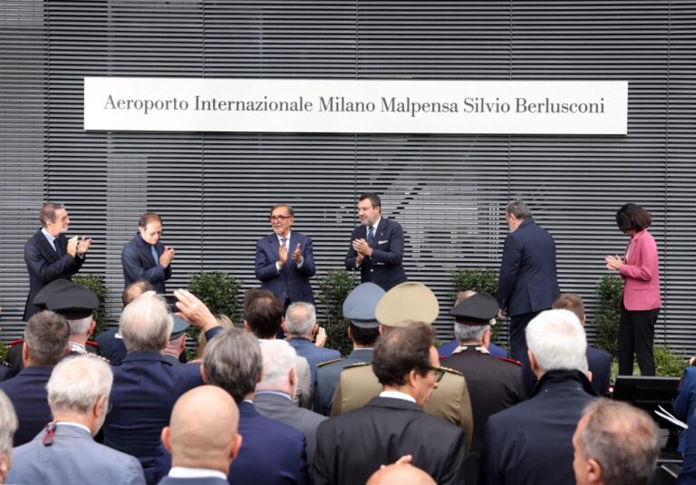 From ‘bunga bunga’ to boarding passes: Berlusconi lands a Milan airport