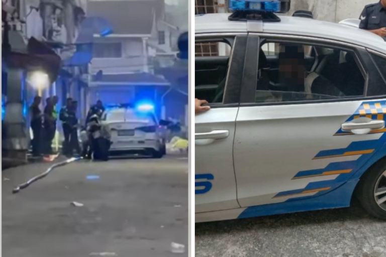 Police arrest two suspected cable thieves after car crashes into drain during chase in Ampang